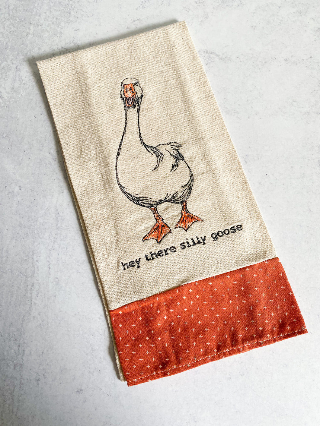 hey there silly goose Tea Towel