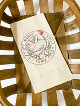 Load image into Gallery viewer, Free Range Farm Fresh Eggs Tea Towel
