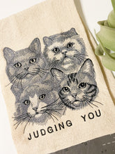 Load image into Gallery viewer, Cats Judging You Tea Towel
