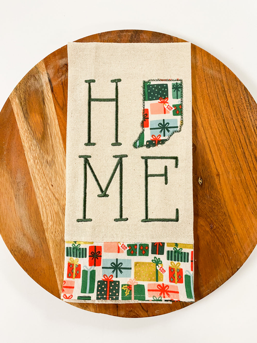 Merry Giftmas Indiana Home Tea Towel