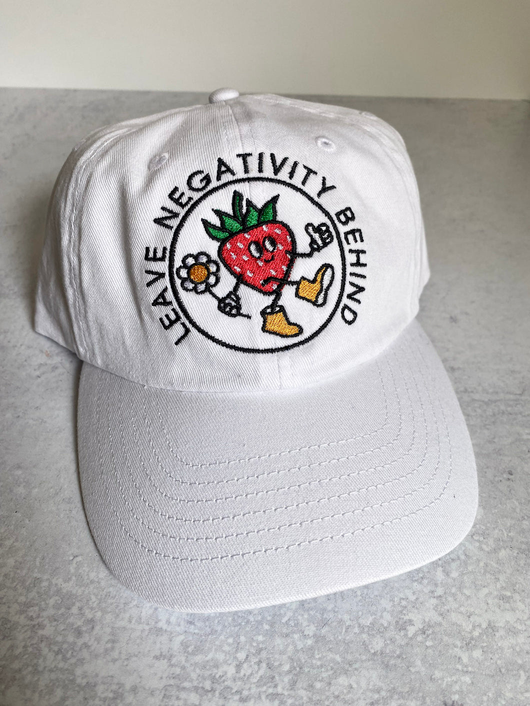 Leave Negativity Behind Relaxed Fit Hat