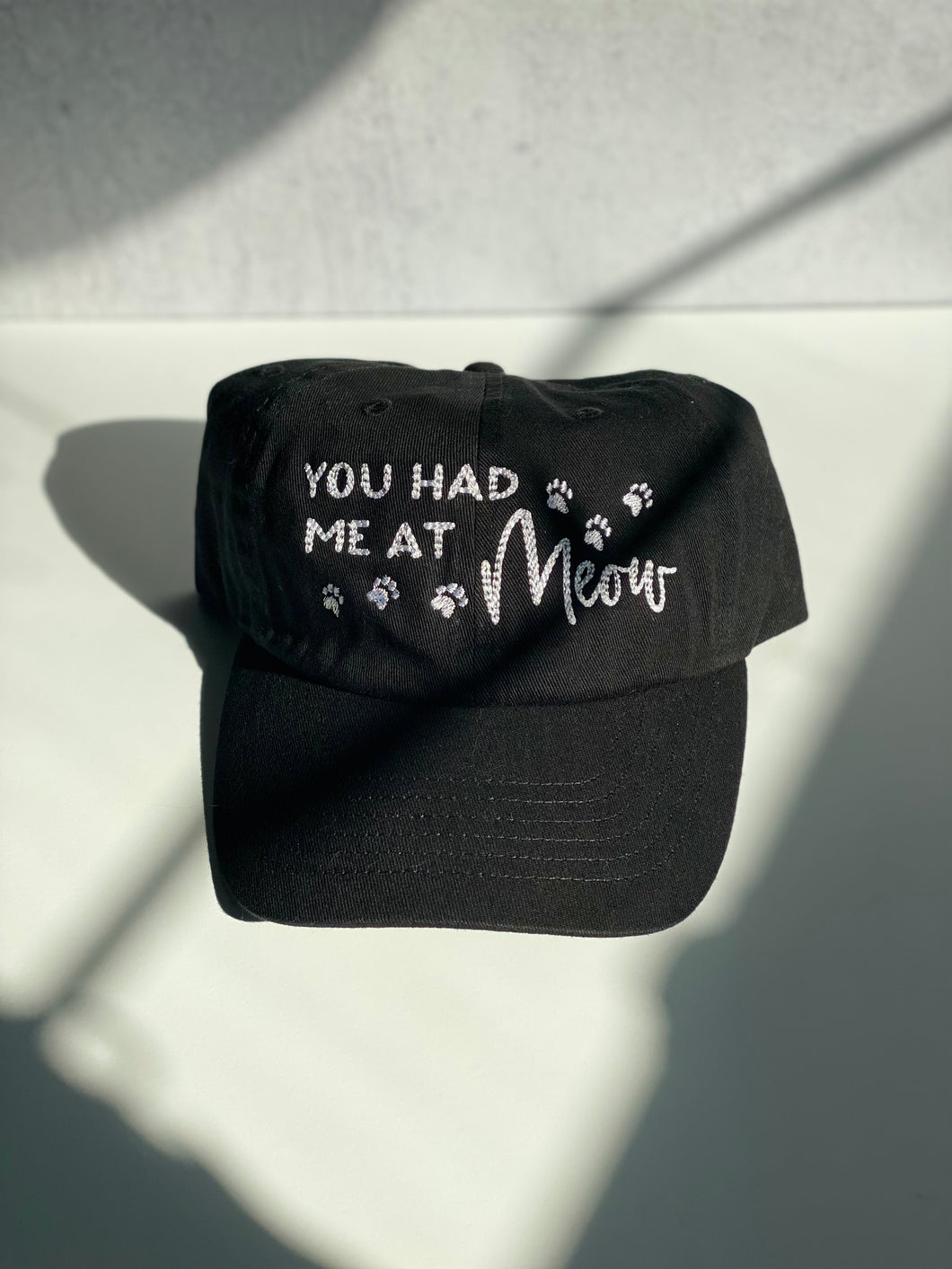 You Had Me at Meow Black Relaxed Fit.  Hat