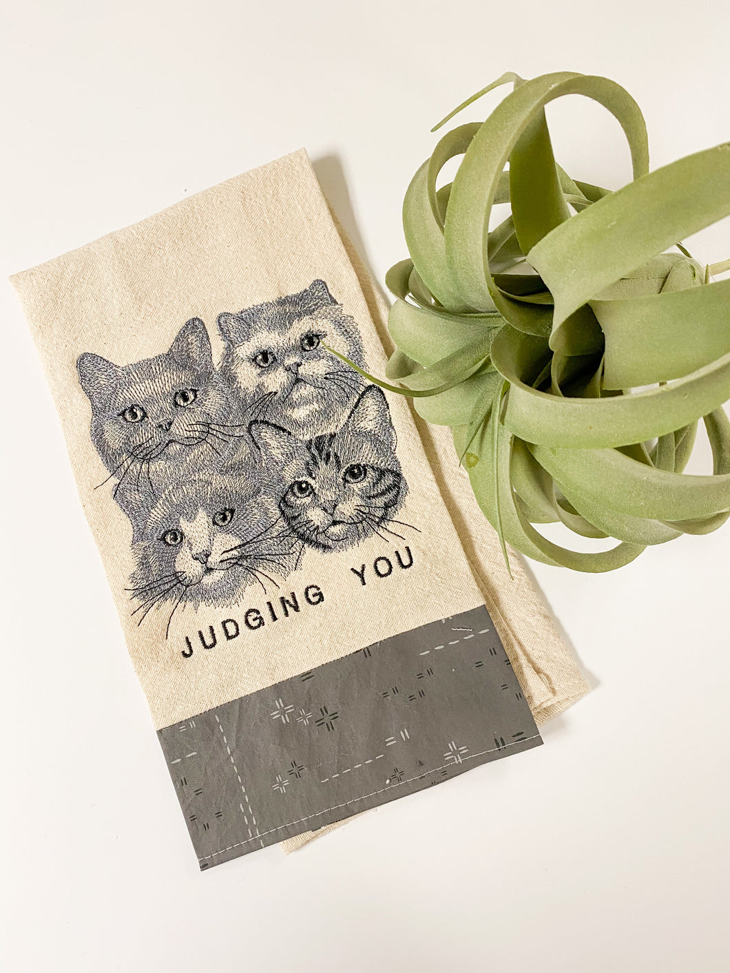 Cats Judging You Tea Towel