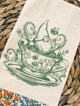 Load image into Gallery viewer, Happy as a Gnome in a Cup of Tea Tea Towel
